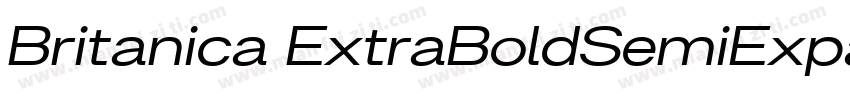 Britanica ExtraBoldSemiExpanded字体转换